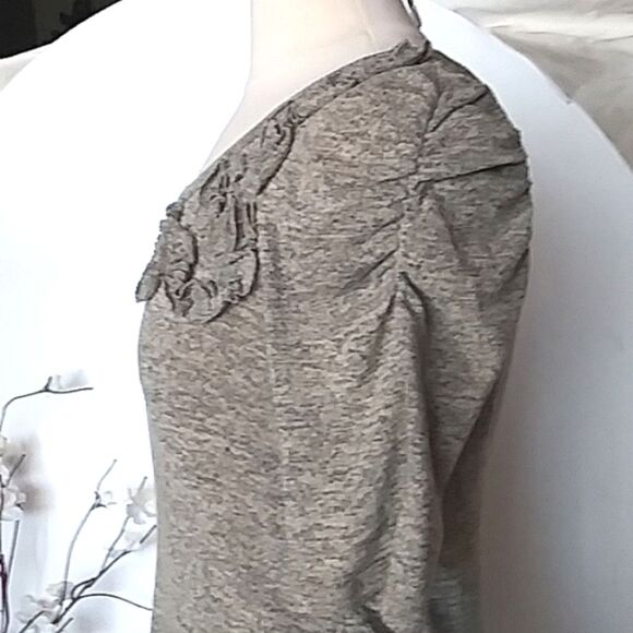 Puff Sleeve Y2K Ribbon Ruched Gathered   Green Ruffle Cottage Victorian … - Picture 9 of 13